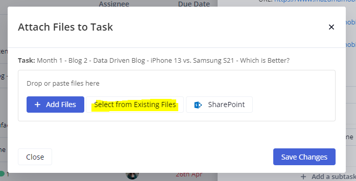 Save Changes